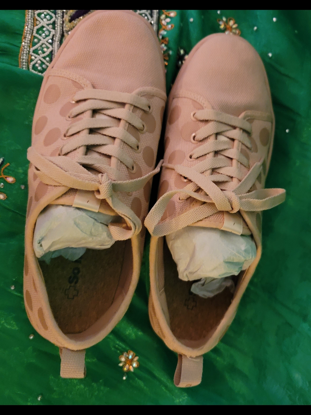 So Ill Pink Polka Dot Lace-Up Sneakers